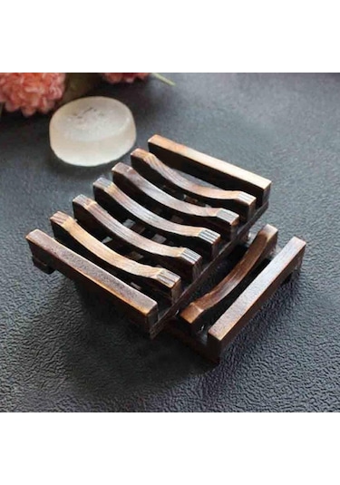 Banyo Aksesuarı Retro Ahşap Lavabo Güverte Dağı Oymak Sabunluk Tutucu Raf