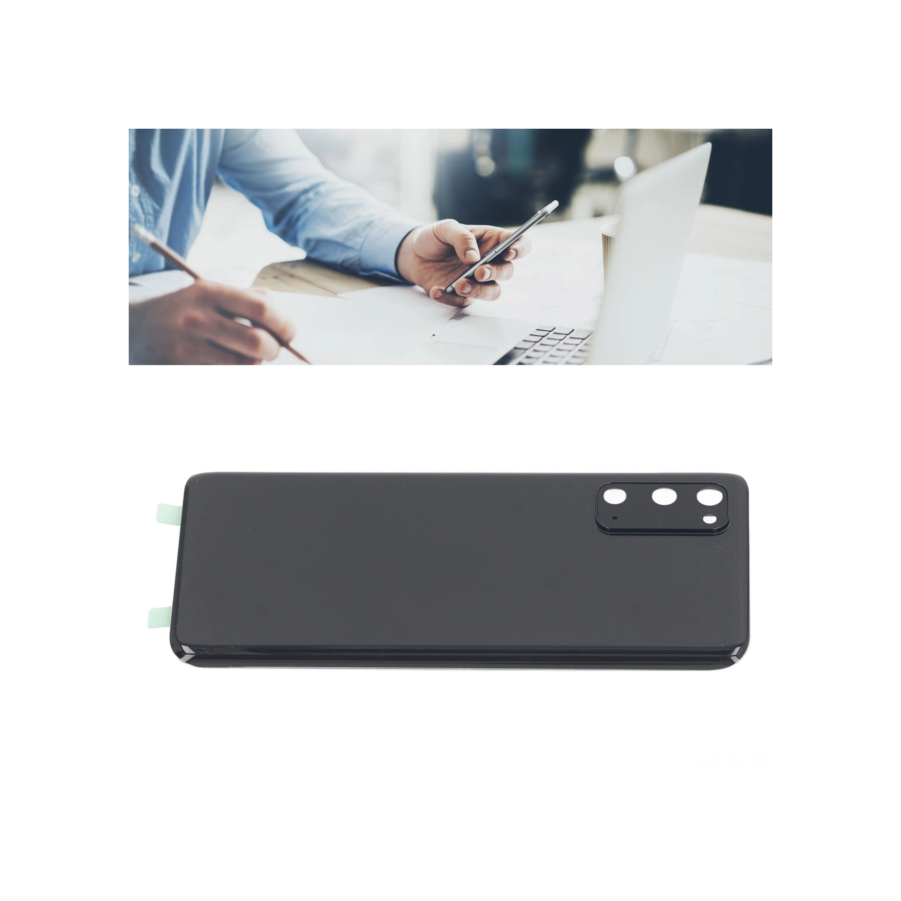 Shineyee Galaxy S20 İçin Cam Arka Kapak Tamiri Seti: Ön Yüklü Kamerayı Ve Bandı + Dokunmatik Kalem + Telefon Tutucu + Tamir Araçları