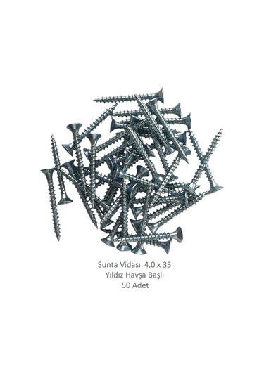 Sunta Vidası, 4,0 X 35 Mm, 50 Adet, Yhb Vida 4 x 35