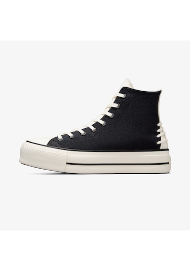 Converse Chuck Taylor All Star Crafted Laces Lift Kadın Siyah Platform Sneaker A12552c Siyah