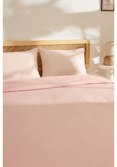 Kaşmir Home Nora %100 Pamuk Çift Kişilik Pike Rose Rose