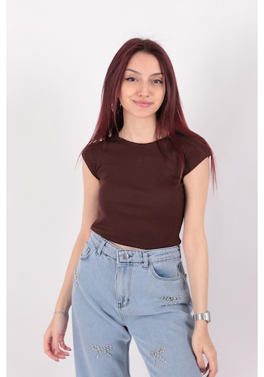 Busem S0015601 Kadın Bluz Acı Kahve