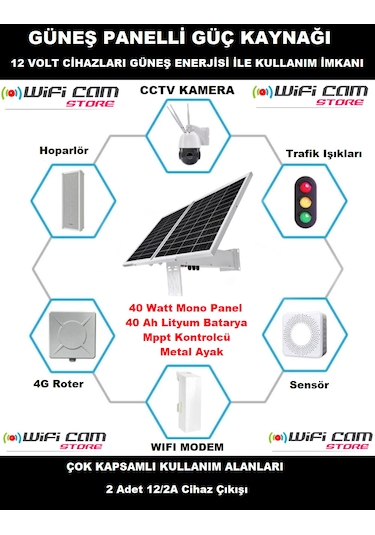 Lityum Bataryalı Güneş Panel Seti