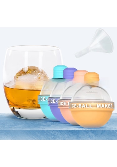 Eternal Luck 4 Adet Ev Tipi Buz Topu Makinesi Ampulü Buz Kalıbı-sakura Pembe