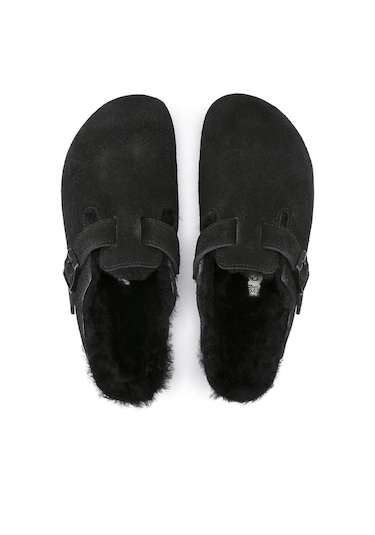 Birkenstock Boston Fell Vl Laf Kadın Ev Terlik Siyah 259883 Siyah