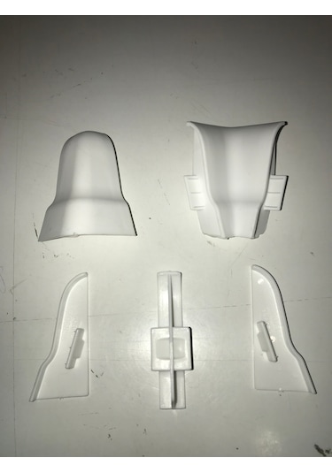 Laminat Parke Süpürgelik Köşe Bağlantı Aparatı 6 cm Beyaz