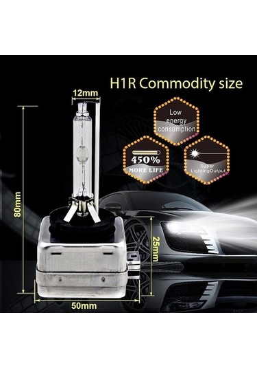 Novahub Araba Xenon Ampul Seti - 2 Adet 12000k D1s Süper Hıd Far Lambası - Yüksek Kalite Otomobil Far Lambaları