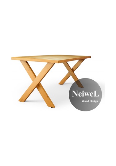 Neiwel Koen Doğal Ahşap Yemek Masası-120-240 Açık Ceviz