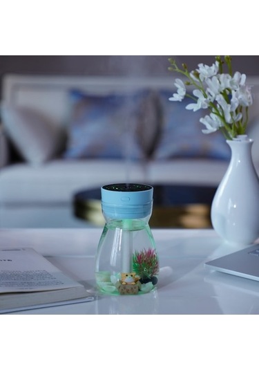 Fh-068 Mini Usb Araba Ev Renkli Hafif Şişe Mikro Peyzaj Nemlendiricisi Beyaz - Beyaz