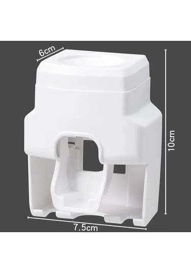 Singree Otomatik Macun Sıkıcı İle Fırça Tutucu - Sağlıklı, Pratik Ve Çevre Dost Banyo Aksesuarı Mavi