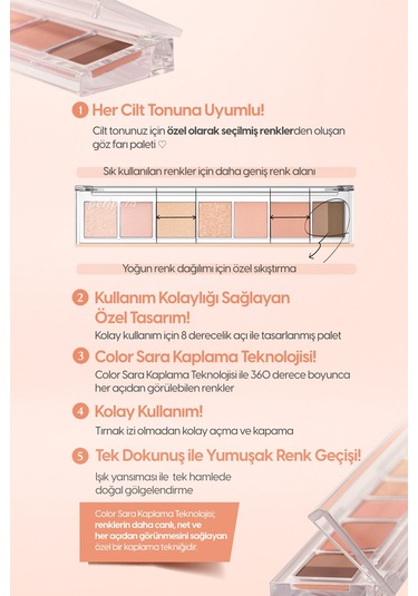 Peripera All Take Mood Palette 001 Whisperof Spring Coral