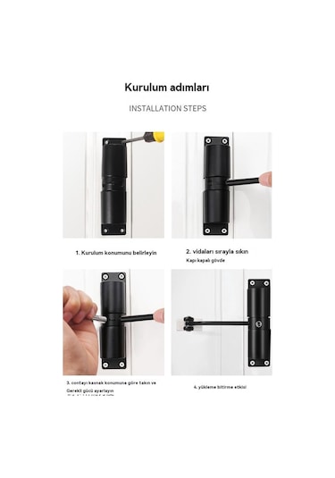 Harborstore Alüminyum Alaşımlı Tampon Otomatik Kapı Kapatıcı - Beyaz - Wr0709205