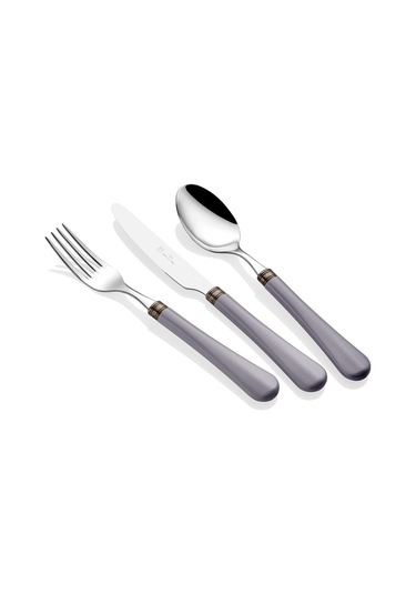 Rivadossi Giulietta Gri 24 Parça Çatal Bıçak Seti Gri