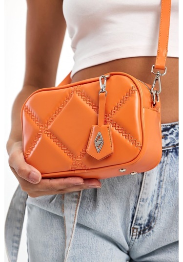 Cube Turuncu Kadın Omuz Çantası A.gümüş - A.gümüş Gümüş