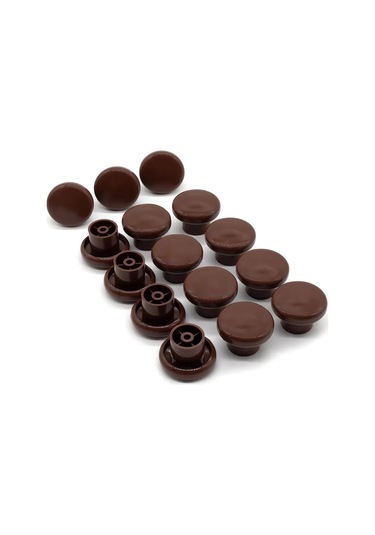 Smikov Mobilya İçin Evrensel Düğme 15 Adet 444211737 Kahverengi