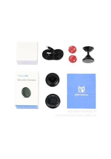 Wezone Siyah Kablosuz 1080p Hd Güvenlik Kamerası - Ev Ve Spor İçin Taşınabilir Ağ Kameralı