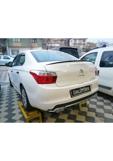 OtoÇizgi Citroen C-Elysee Bagaj Üstü Spoiler Piano Black-Parlak Beyaz OtoÇizgi