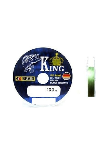 King Braid Ultra Sensitive Alman İp Misina 4x Pe Örgü 0,16mm - Standart