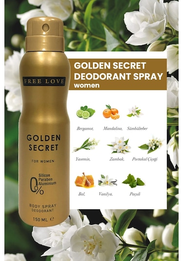 Free Love Golden Secret Kadın Deodorant 150 ML