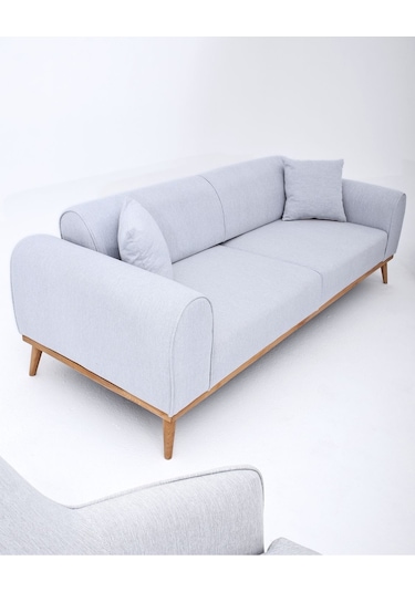 Valo Üçlü Kanepe & 3' Lü Koltuk - Açık Antrasit Gri - Antrasit