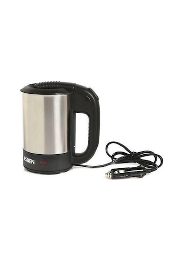 Asben 12 Volt Oto Araç Kettle Araba Su Isıtıcı Çelik Kettle Yarım Litre Hacim