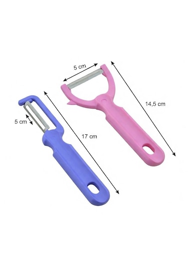 Ludıa Pratik 2'li Ergonomik Saplı Renkli Sebze Meyve Soyacağı Seti Diğer