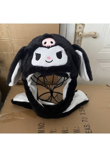 Ikkb Çocuk Romanları Desenli Kürklü Kış Yün Şapka Kulomi'nin Çok Renkli