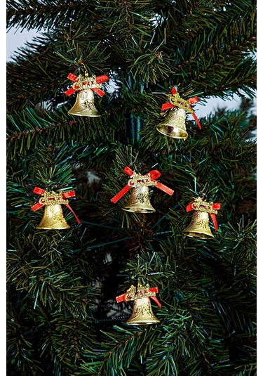 Waldern Yılbaşı 6lı Merry Christmas Çan Süs 5cm