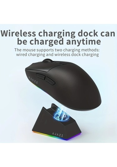 Besthome1 Ajazz Aj139 V2 Mc Üç Modlu Siyah Manyetik Fare Ergonomik Hafif Kullanıcı Paw3311 -