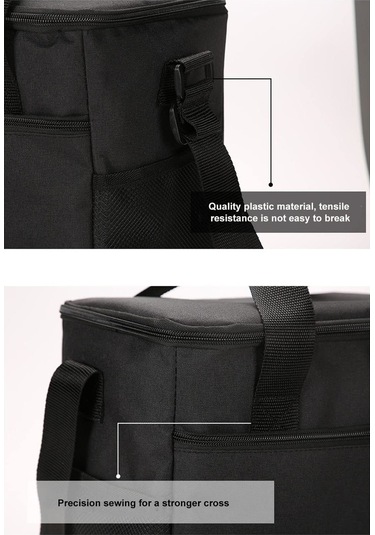 Qianfan Yalıtımlı Soğutucu Çanta, Katlanabilir Soğutucu Çanta, Koyu Mavi