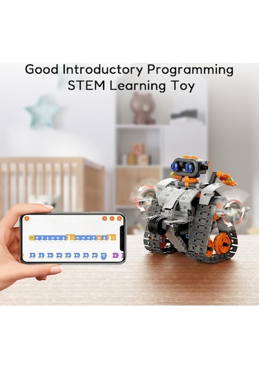 Sillbird 5'i 1 Arada Robotik Set, Uygulama Ve Uzaktan Kumanda Ile, Programlanabilir Robot Akıllı Oyuncaklar