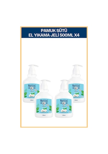 Le Petit Marseillais Pamuk Sütü Sıvı Sabun 500 ml x4