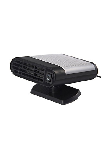 Araç Isıtıcı Soğutucu 2'li Mod - Cam Buz Ve Toz Temizleyici - 360 Derece Döner - Siyah-gri