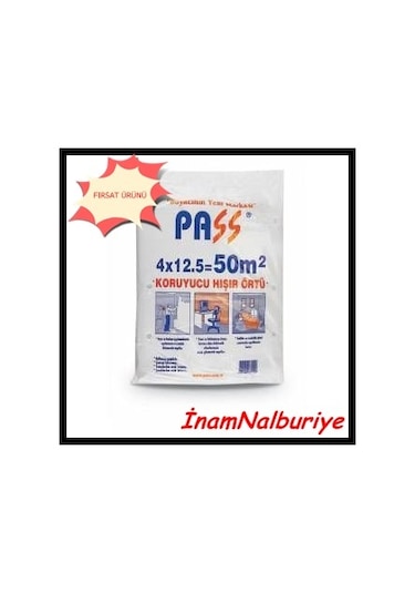 Boya Poşet - 50 M2 Hişir Naylon - 12.5 Mt X 4 Koruma Örtüsü