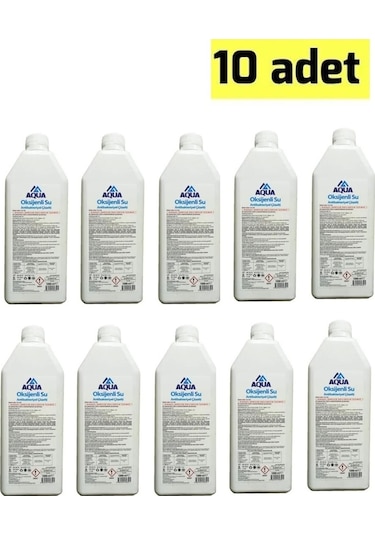 Aqua Hidrojen Peroksit %3-Oksijenli Su 1 L x 10 Adet