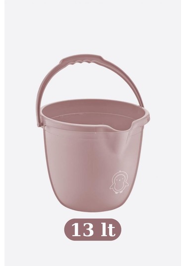 Flosoft Bebek Banyo Kovası, Saplı Oluklu Çok Amaçlı Kova 13 Litre Çok Renkli