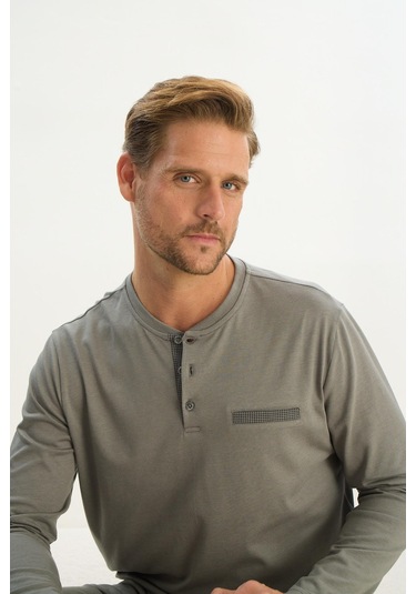 Erkek Uzun Kol Yeşil Pijama Takım C8t2n5o9 001