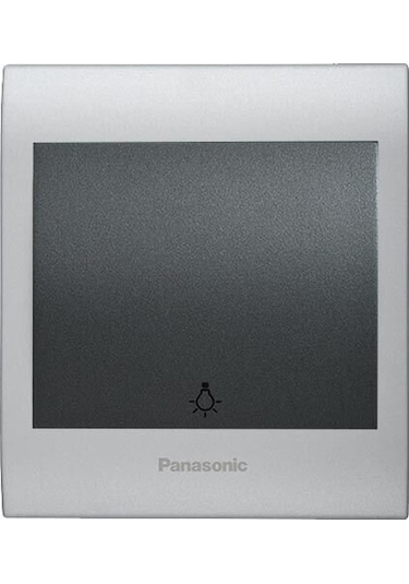 Viko Panasonic Thea Blu Light Anahtar, Çerçeve Chrome Matt+beyaz, Kapak Füme