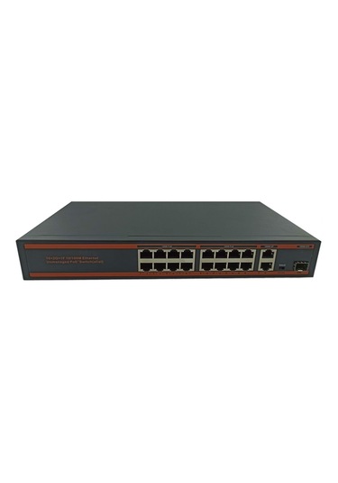 Nova ND1PD1622LFGX 16 Port Poe+ 10/100 Mbps 2 Port 10/100/1000 Mb Switch