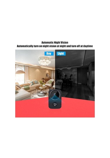 Mufunye Md29 Siyah Gönüllü Algılama Kameralı - Gece Görüşü Kızılötesi, 1080p Geniş Açı, Kartlı Kayıt, Klipsli Gönüllü İzleme Kamerası