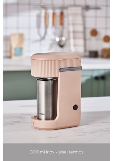 Karaca Mono Personal Filtre Kahve Makinesi + İnox Kişisel Termos