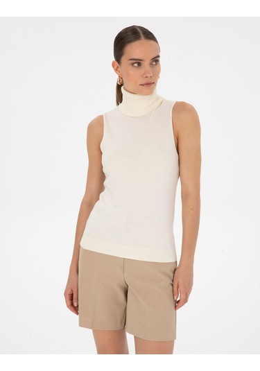 Pierre Cardin Kadın Ekru Kazak /triko 50316336-vr019 Ekru