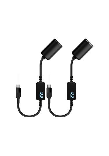 Honeybeeshop 2 Adet Usb C Erkek 12v Sigara Cakmak Adaptoru Hizli 18w Sarj Kompakt Arac Donusturucu Kablosu Dash Cam Led Isiklar Gps Icin