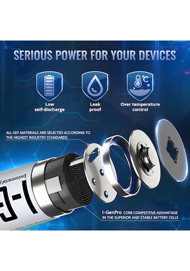 I-Gen B139 2 Adet AAA 900 mAh Şarj Edilebilir İnce Kalem Pil 1.2V Ni-MH Şarjlı Pil