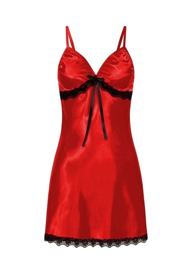 Sones Sling Lace Perspektif İç Çamaşırı Gecelik Kırmızı