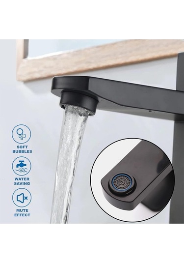 Maoyaya Banyo Musluğu, 60 Cm, Paslanmaz Çelik Siyah, İnox, Kullanışlı Model İnox