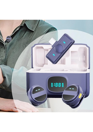 Kablosuz Yaka Mikrofonu Taşınabilir Gürültü Önleyici Kablosuz