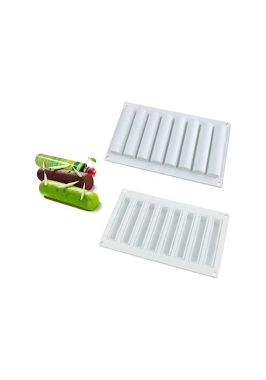 8 Altın Şerit Mousse Fransız Tatlı Kek Kalıbı Sosis Silindirik Şerit