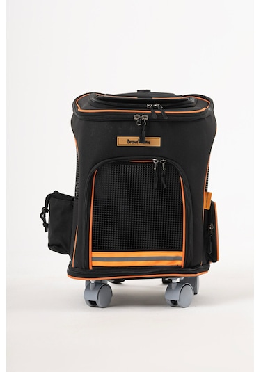 Brave Paws 4 Tekerli Kedi ve Köpek Taşıma Çantası Frenli