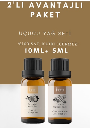 Boco Born In Cosmetics Portakal + Tarçın Saf Aromaterapi Uçucu Yağı 10 + 5 ML